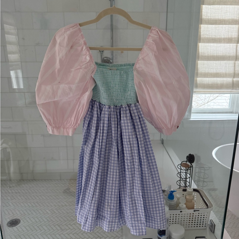 Pink and Blue Gingham Dress